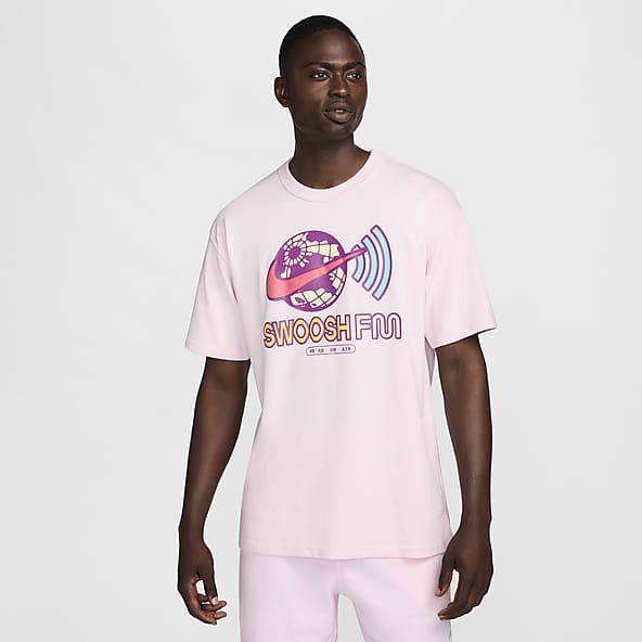 White pink nike shirt online
